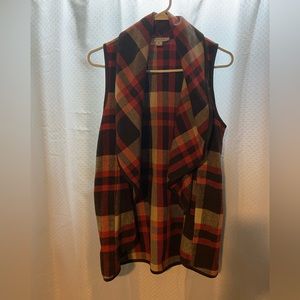 Orange & Brown Vest with Pockets!